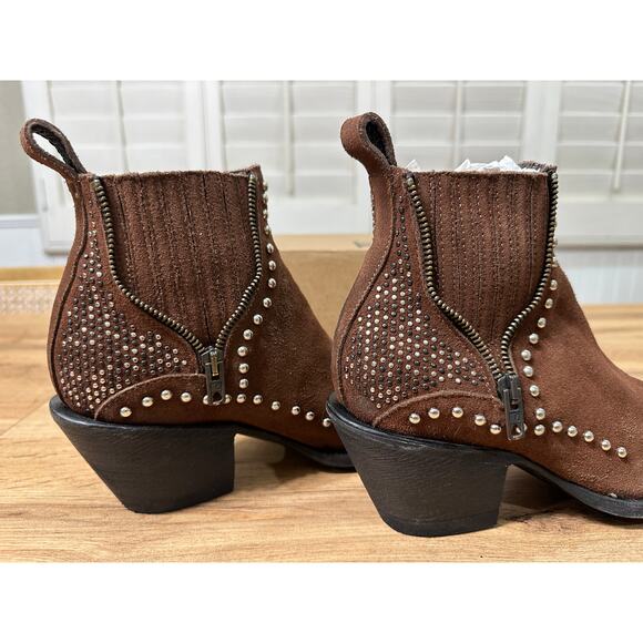 Old Gringo Cambria Boots Brown Soft Suede Leather Size 6.5/7 NWOB Chic Western - Picture 13 of 16